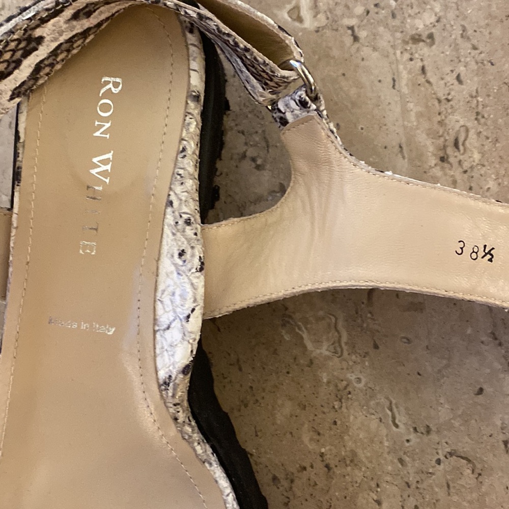New! Beautiful, Ron White Python Print Sandal Wit… - image 5